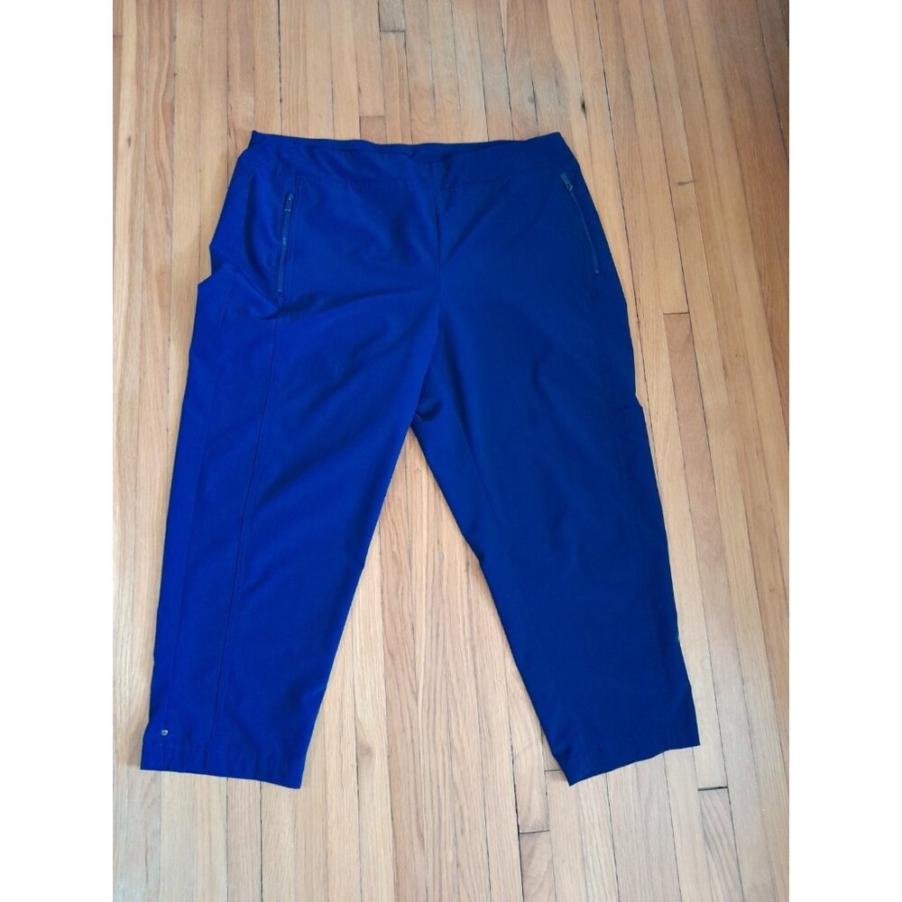 Chico's Royal Blue Cropped Track Joggers Plus Size Pants